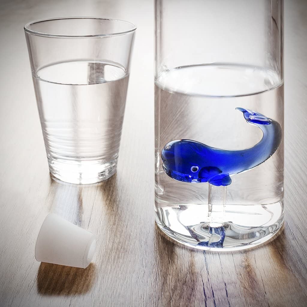 Gourde en verre borosilicaté Balvi BLue Whale L. 1,2 Balvi